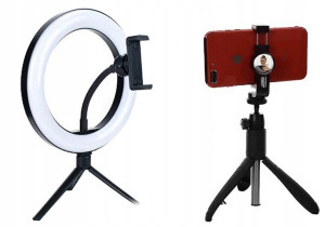 Lampa Led Z Uchwytem Na Telefon Do Zdjęć Rzęs