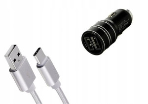 Kabel Typ C Do Samsung +ładowarka Samochodowa