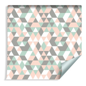 Tapeta GEOMETRYCZNA Dla Dzieci - Kolorowe Trójkąty w Stylu Retro
