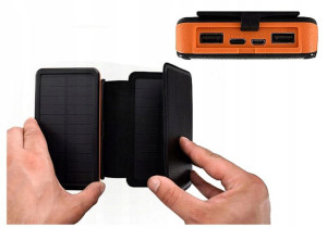 Power Bank solarny z ładowaniem indukcyjnym 16000