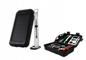 Powerbank Solarny Zestaw Wojskowy Survivalowy