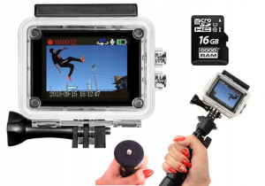Wodoodporna Kamerka Na Rower 4k Ultra Hd+sd 16gb