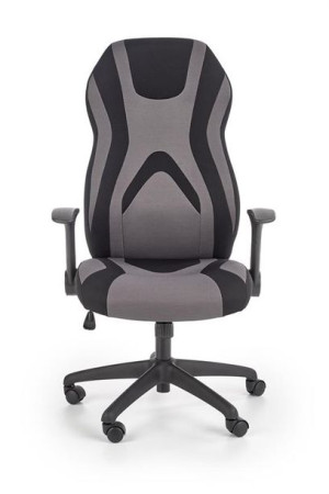 JOFREY fotel gabinetowy czarny / popielaty obrotowy fotel do biura