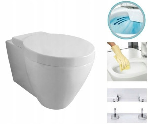 Bezrantowa Miska Wc Wisząca + Deską W/o Wyprzedaż
