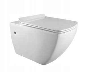 Miska Wc Wisząca Bezrantowa T039 + Deska W/o Wyprz
