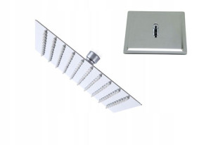 Deszczownica Slim Cienka Kwadratowa 30cm Stal