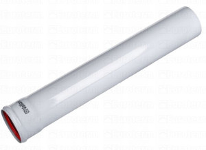 Przedłużenie rury spalinowej rura biał FI80 1000mm