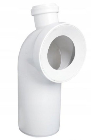 Kolano przyłącze WC 110x50/90° z odejściem pralki