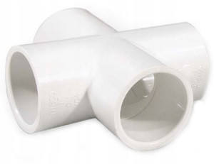 Czwórnik 3/4" KW/KW/KW/KW PVC do klejenia