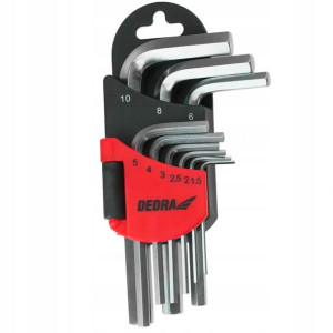Dedra Klucze Sześciokątne Krótkie Hex 1.5-10mm 9sz