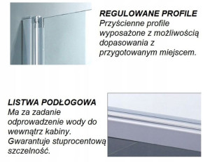 Kabina Ścianka Prysznicowa 190x90
