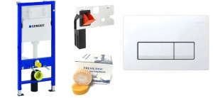 Geberit Stelaż Duofix Basic Delta Biały Fresh Disc