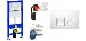 Geberit Stelaż Duofix Basic Delta Biały Fresh Disc