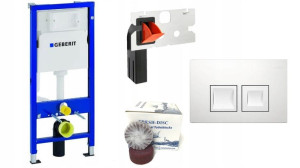 Geberit Stelaż Duofix Basic Delta Biały Fresh Disc