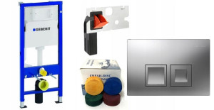 Geberit Stelaż Duofix Basic Delta Chrom Fresh Disc
