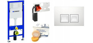 Geberit Stelaż Duofix Basic Delta Biały Fresh Disc
