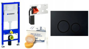 Geberit Stelaż Duofix Basic Delta Chrom Fresh Disc