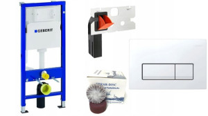 Geberit Stelaż Duofix Basic Delta Biały Fresh Disc