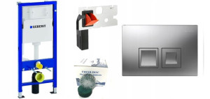 Geberit Stelaż Duofix Basic Delta Chrom Fresh Disc