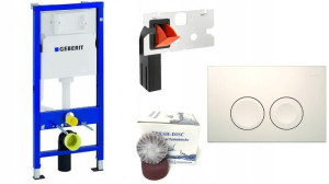Geberit Stelaż Duofix Basic Delta Biały Fresh Disc