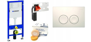 Geberit Stelaż Duofix Basic Delta Biały Fresh Disc
