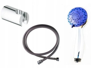 GROHE uchwyt 27056 + wąż srebrny 300cm + słuchawka