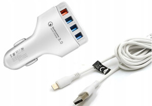 Samochodowa Ładowarka Usb Ładuje Kilka Urzadzeń