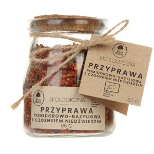 Przyprawa Pomidorowo-Bazyliowa z Czosnkiem Niedźwiedzim w słoiczku 65g