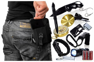 17w1 Zestaw Przeżycia Survival Kit Kompas Latarka