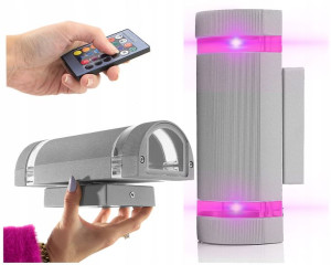 Kinkiet Na Elewację Domu Z Żarówką Rgb I Pilotem