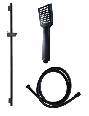 HANSGROHE drążek + wąż 200 + słuchawka CZARNY MAT