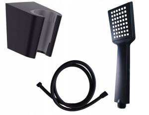 HANSGROHE uchwyt + wąż 175 + słuchawka CZARNY MAT