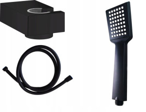 HANSGROHE uchwyt + wąż 175 + słuchawka CZARNY MAT