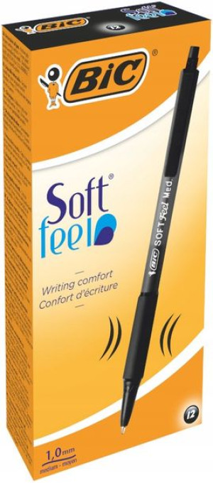 Długopis BIC Soft Feel czarny 12 szt.