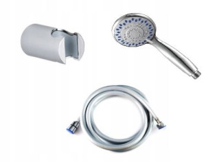 GROHE uchwyt prysznicowy + wąż 125cm + słuchawka