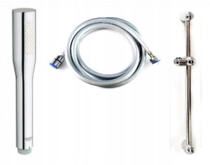 ZESTAW Słuchawka GROHE + wąż 125 cm + drążek 60 cm