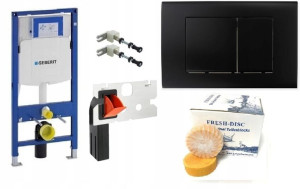 Stelaż Geberit DUOFIX UP320 CZARNY MAT FRESH DISC