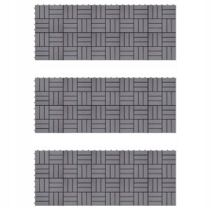 Lumarko Płytki tarasowe, 30 szt., poszarzane, 30x3