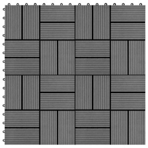 Płytki tarasowe, 11 szt., WPC, 30 x 30 cm, 1 m², s