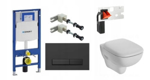 Geberit Up320 Czarny Mat Fresh Miska Koło Sdw