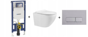 Zestaw WC GEBERIT Stelaż WC + Miska + Przycisk