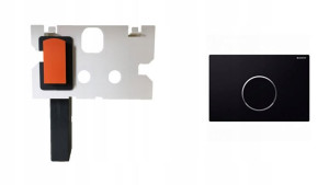 Geberit Sigma 10 Czarny + Pojemnik Na Kostki Fresh