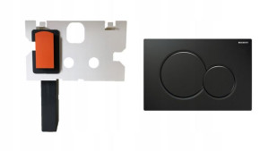 Geberit Sigma 01 Czarny + Pojemnik Na Kostki Fresh