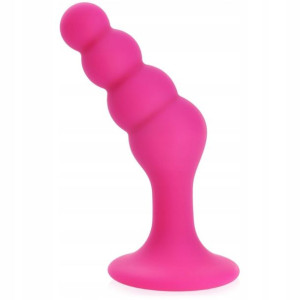 Kulkowy Korek Analny Wygięty Sex Plug Z Przyssawką
