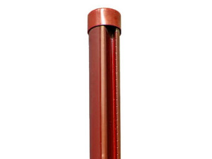Słupek ogrodzeniowy do siatki zgrzewanej Ø 48 mm/170 cm w kolorze brązowym