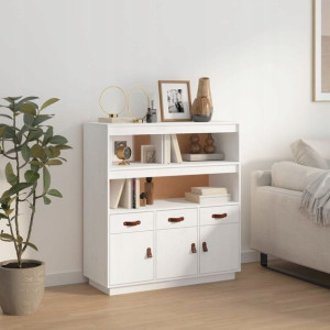 Lumarko Szafka, biała, 100x40x108,5 cm, lite drewn