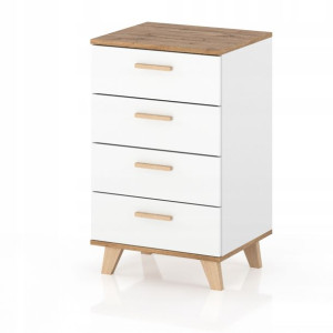 Komoda STYL SKANDYNAWSKI 55 x 45 x 95cm biały