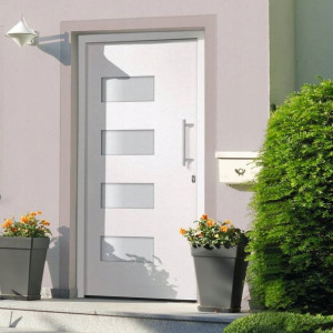 Lumarko Drzwi zewnętrzne, aluminium i PVC, białe,