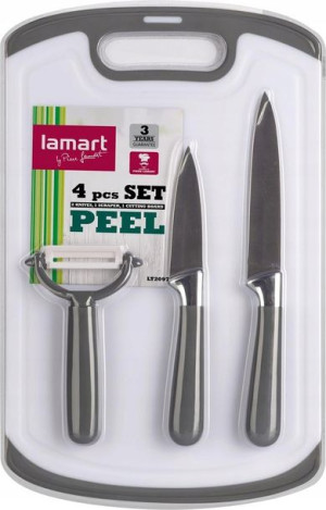Komplet Noże x2 Deska i Obierak Lamart PEEL LT2097