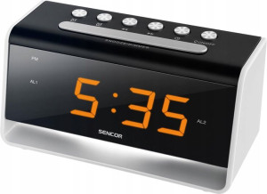 Cyfrowy budzik z ładowarką USB Sencor SDC 4400W